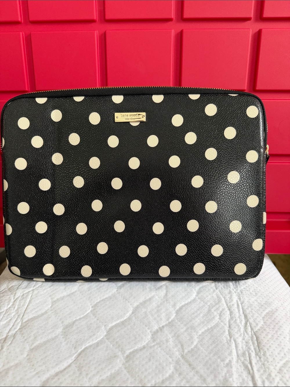 kate spade Black and White Polka Dot Laptop Case